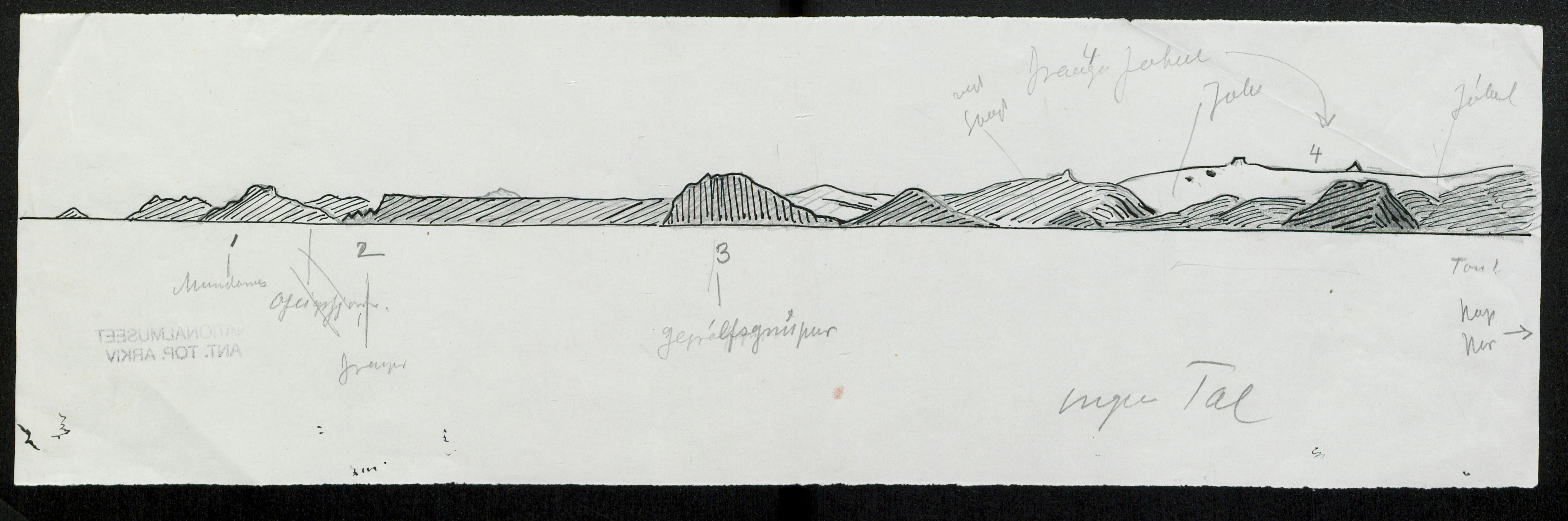 Kystlinje i VesturIsafjarðarsýsla, Island Nationalmuseets Samlinger