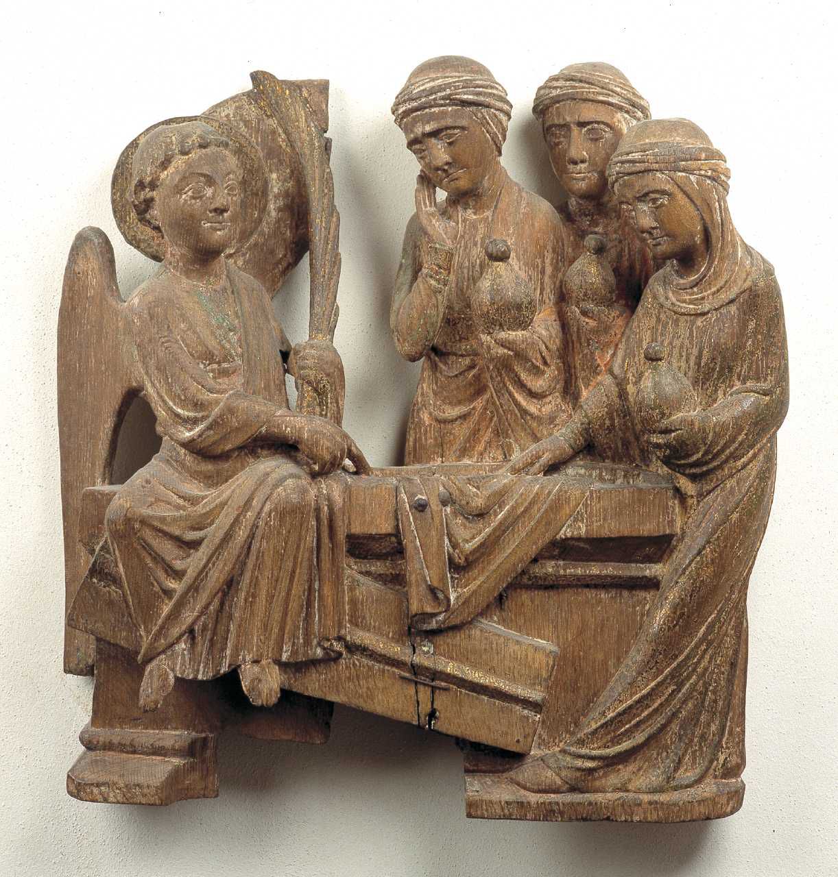 Kvinderne ved graven. Fra Roskilde Domkirkes korbuekrucifiksgruppe, o