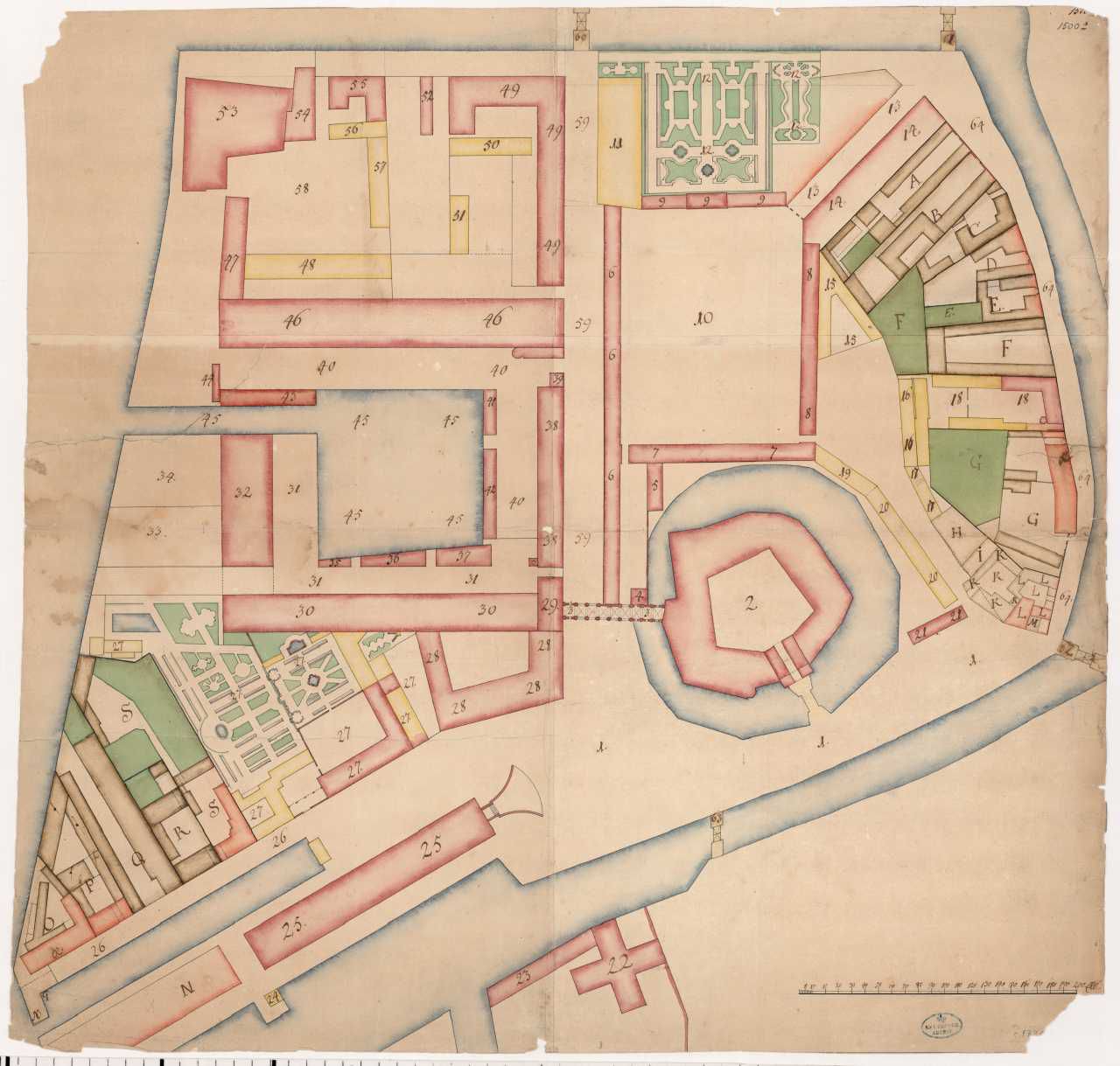 Slotsholmen. Plan Nationalmuseets Samlinger Online