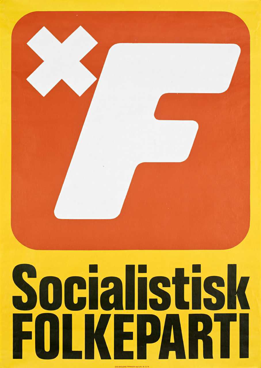 Valgplakat For Socialistisk Folkeparti - Nationalmuseets Samlinger Online